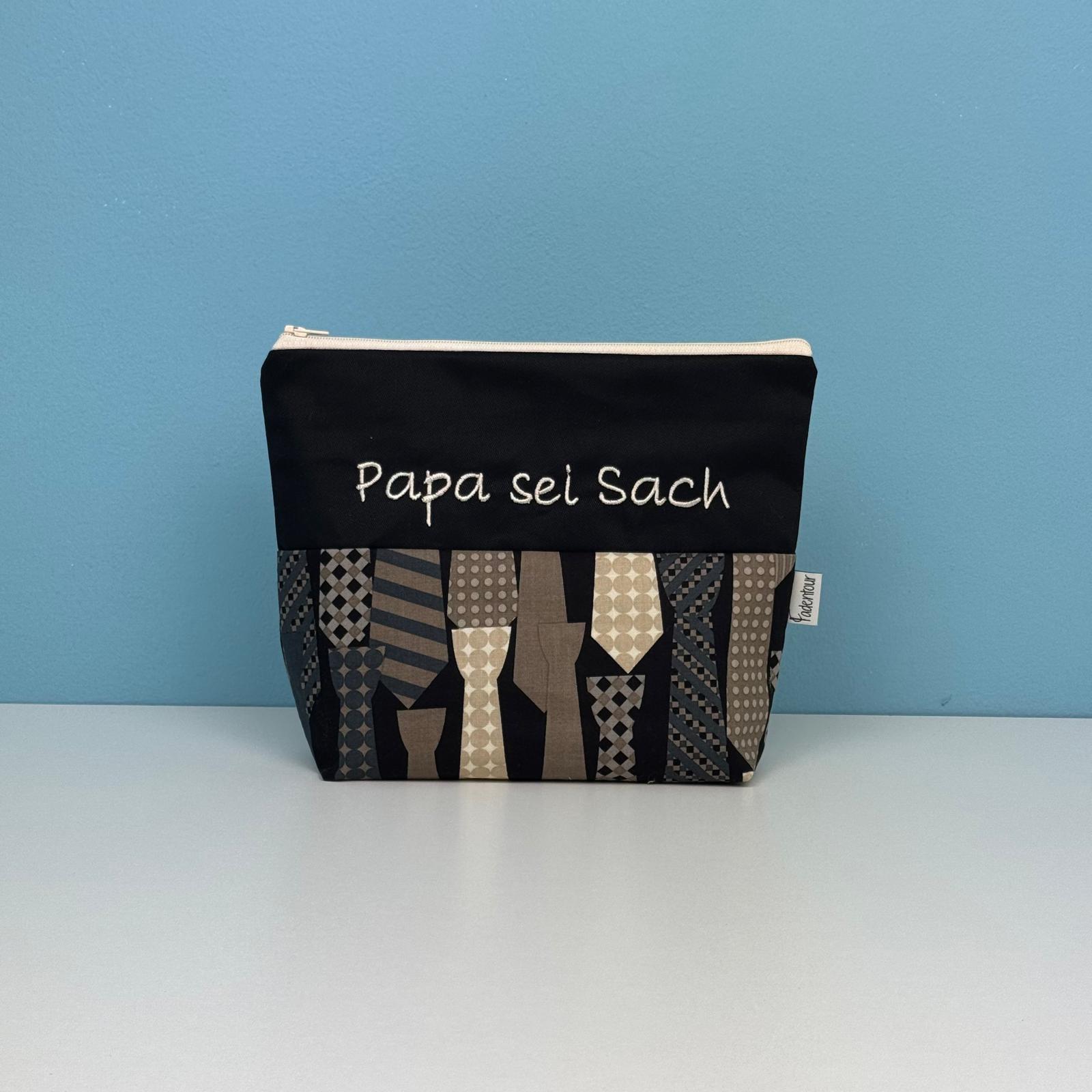 Kulturbeutel mit Krawatten-Stoff